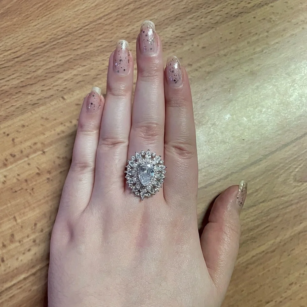 Huge Silver Cocktail Ring